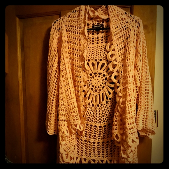 Roaman's Sweaters - 18/20 pink glittery cardigan New with out tags